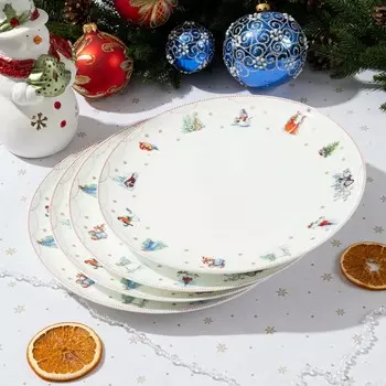 Набор тарелок обеденных Zapel Зимняя сказка 4шт