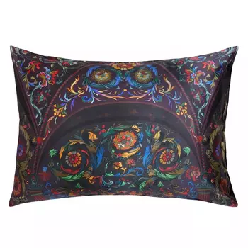 Наволочка 70x50см Mollen Пески времени Хоромы в ежевично-черном