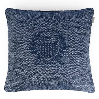 Наволочка декоративная Gant Home Gold Crest, цвет синий