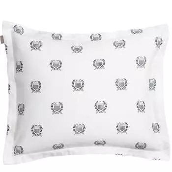 Наволочка Gant Home Crest 50x70см, цвет белый, синий