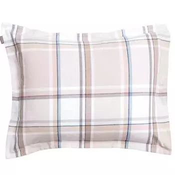 Наволочка Gant Home Flannel Check 50x70см, цвет белый с коричневым