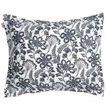 Наволочка Gant Home Flower 50x70см, цвет белый, черный