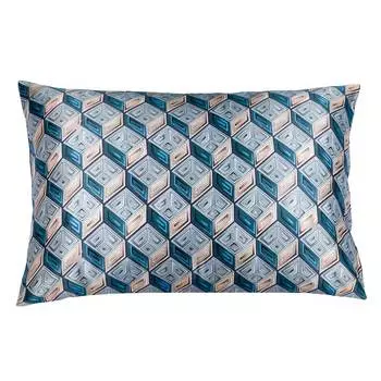 Наволочка Mollen Геометрия Санкт-Петербурга дельта Невы в ежевично-черном