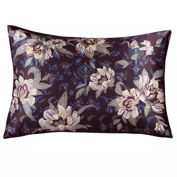 Наволочка Mollen Сказки Лазоревый цветок в ежевично-черном 50х70см