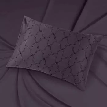 Наволочка Mollen Узор в графитно-сером, 50x70см