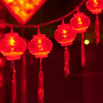 Новогодняя электрогирлянда на 10 LED ламп Magic Time 1,5 м, 1 режим, красный