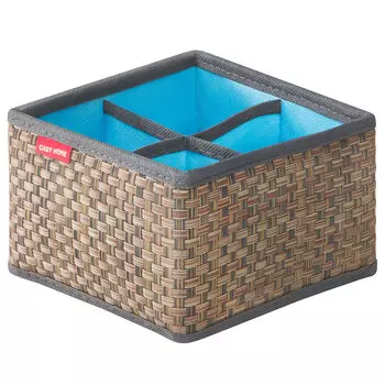 Органайзер для косметики и бижутерии 4 ячейки 15x15x10см синий OR-011