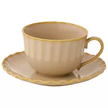 Пара чайная Easy Life Onde, цвет песочный