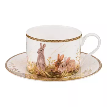 Пара чайная Lefard Охота Зайцы 320мл