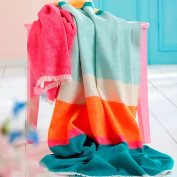 Плед 130x170см Biederlack Happy Colours Happy Stripe