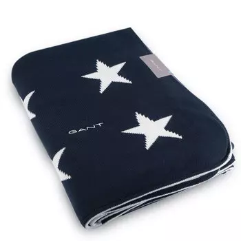 Плед 130x180см Gant Home Star Knit, черный