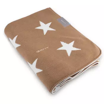 Плед 130x180см Gant Home Star Knit, песочный