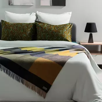 Плед 1,5-спальный Biederlack Naturals & Plaids Pleasant Green