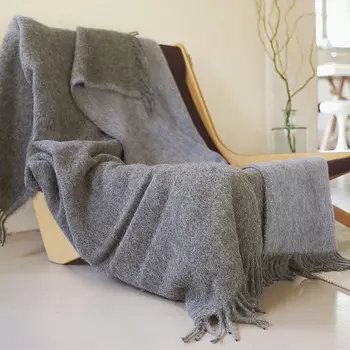 Плед 1,5-спальный Brun de Vian-Tiran Altiplano, фиолетовый