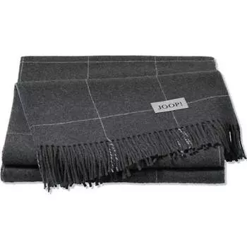 Плед 1,5-спальный JOOP! Squares, антрацит