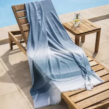 Плед Brun de Vian-Tiran Eole, голубой