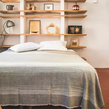 Плед Brun de Vian-Tiran Eole, серый