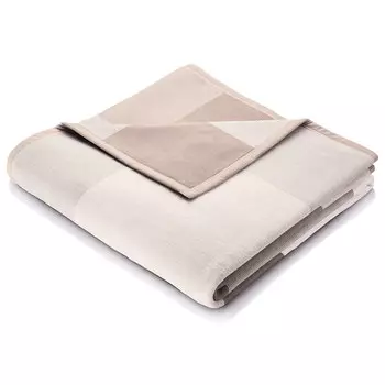 Плед евро Biederlack Modern Classics, коричневый, бежевый