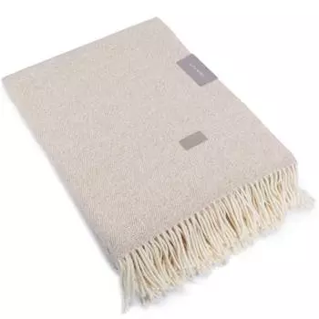 Плед Gant Home Fishbone Throw, молочный