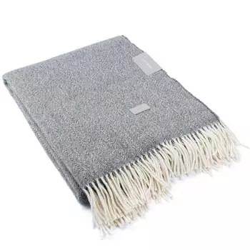 Плед Gant Home Fishbone Throw, серый
