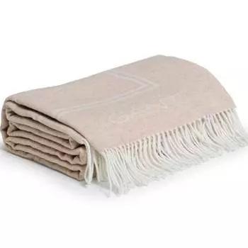 Плед Gant Home FRAME THROW 130x180см, бежевый