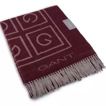 Плед Gant Home G Throw, бордовый