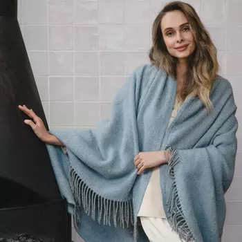 Плед Valerie Concept Mumbai 120x180см, серый