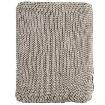 Плед жемчужной вязки серого цвета Essential 220х180