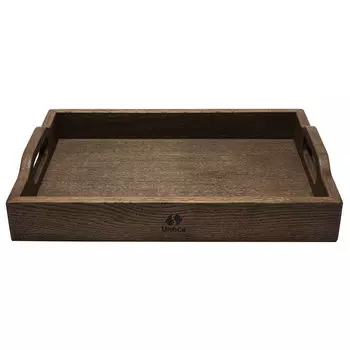 Поднос дубовый с ручками Uneca 42х30х6см