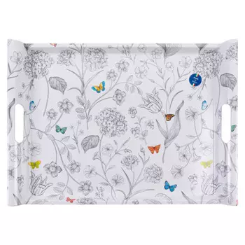 Поднос Easy Life Fleurs Et Papillons 52x37см