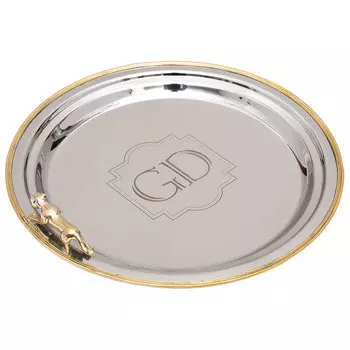 Поднос круглый Garda Decor Леопард