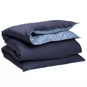 Пододеяльник 1,5-спальный Gant Home Sateen Duo, темно-синий
