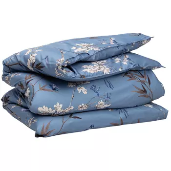 Пододеяльник 2-спальный Gant Home Birdfield, голубой