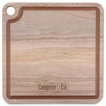 Подставка под горячее 18х18см ComposeEat, травертин капучино