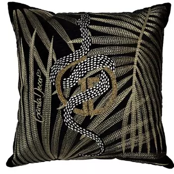 Подушка декоративная с бисером, стеклярусом и вышивкой Garda Decor Тропики