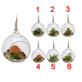 Подвесная декорация с растением Гарда Декор 8x7x9см