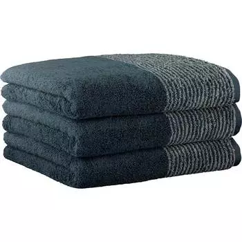 Полотенце махровое Cawo Two-Tone 50x100см, антрацит