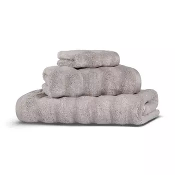 Полотенце махровое Hamam Ash Ribbed 100x150см, светлый дым