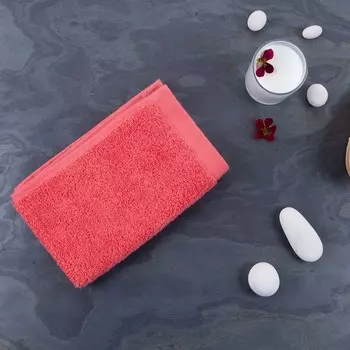 Полотенце махровое Lameirinho Aqua 30x50см, цвет коралловый