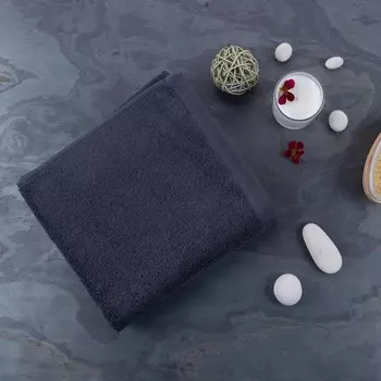 Полотенце махровое Lameirinho Aqua 50x100см, цвет антрацит