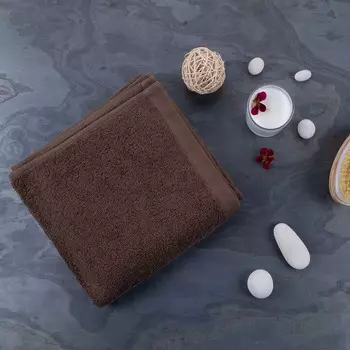 Полотенце махровое Lameirinho Aqua 50x100см, цвет коричневый