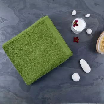 Полотенце махровое Lameirinho Aqua 50x100см, цвет оливковый