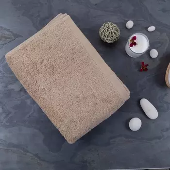 Полотенце махровое Lameirinho Aqua 70x140см, цвет бежевый