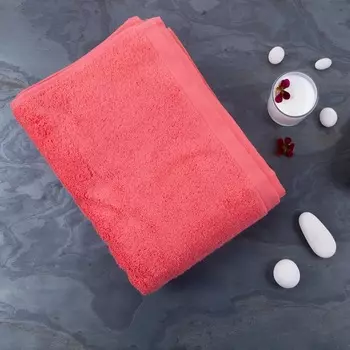 Полотенце махровое Lameirinho Aqua 70x140см, цвет коралловый