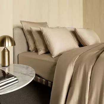 Простыня на резинке 1,5-спальная Mollen Total Look песночно-бежевая 160x200см