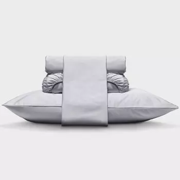 Простыня на резинке Mollen Total Look в светло-сером 90x200см