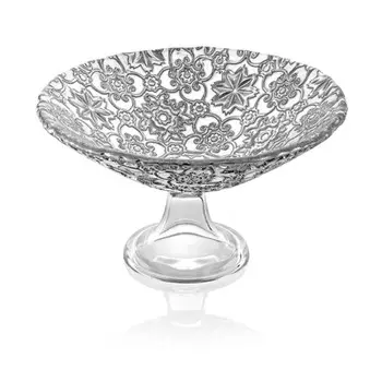 Салатник IVV Arabesque 25см серебряные листья