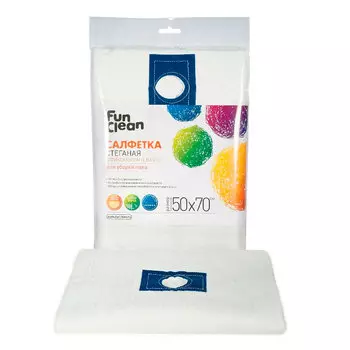 Салфетка Fun Clean стеганая с фиксатором швабры