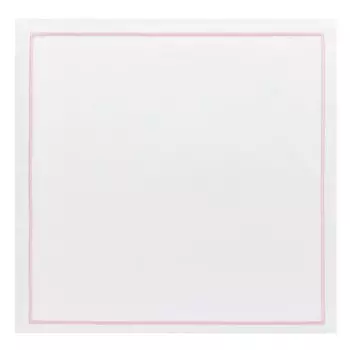 Салфетка сервировочная Amitile Классик лён белый, вышивка персиковая