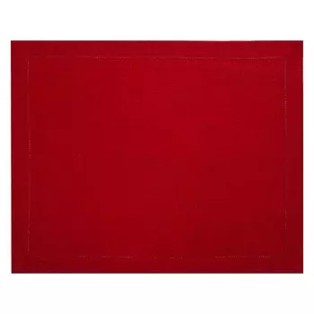 Салфетка сервировочная Amitile Легкий день лён красный, мережка